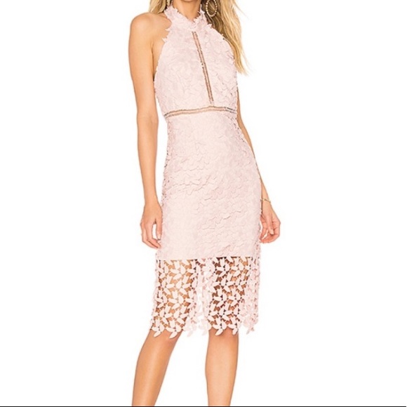 Bardot Dresses & Skirts - NWT Bardot Gemma Pink Halter Lace Dress ✨
